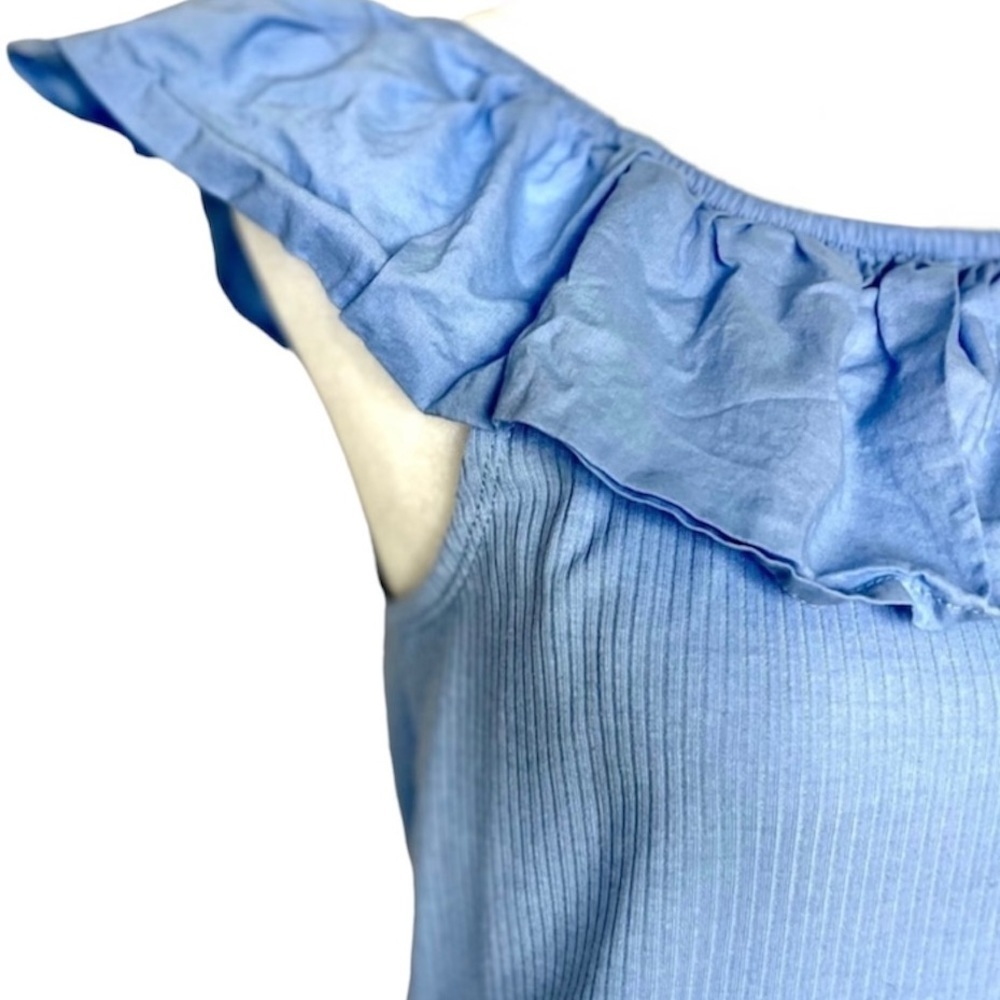 Girl's Ruffle Tank Top Baby Blue Size XXL (18) - Picture 2 of 4